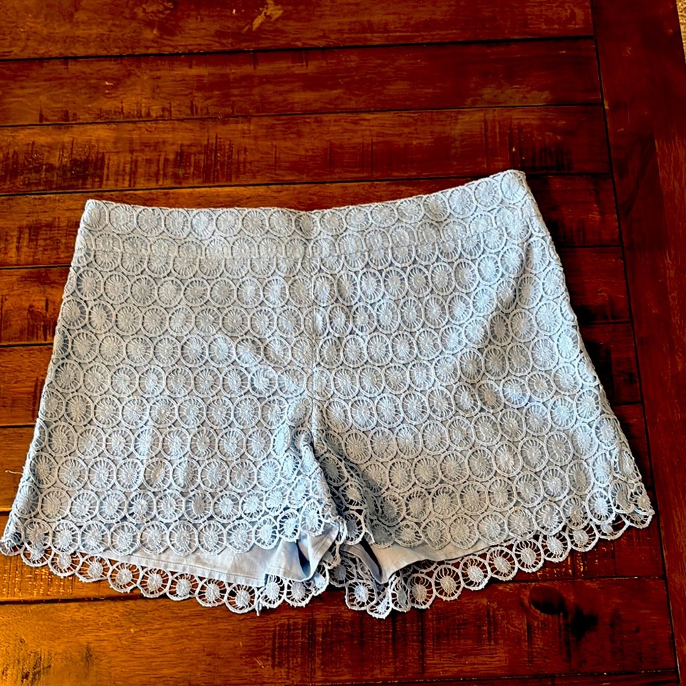 LOFT Light Blue Lace Shorts